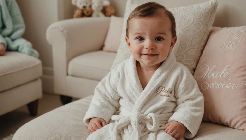 peignoir personnalisé bébé