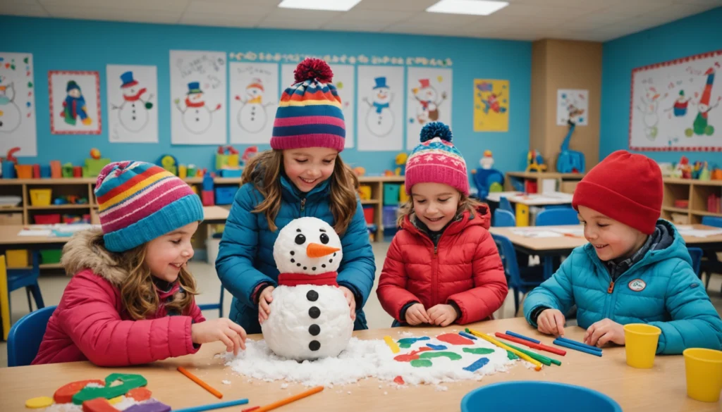 bonhomme de neige en maternelle