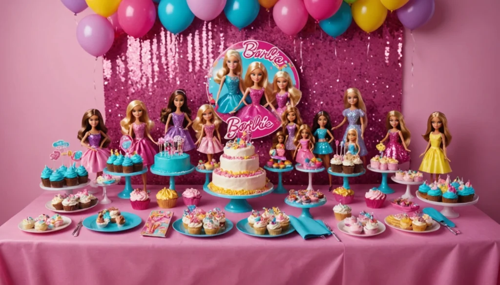 deco anniversaire barbie